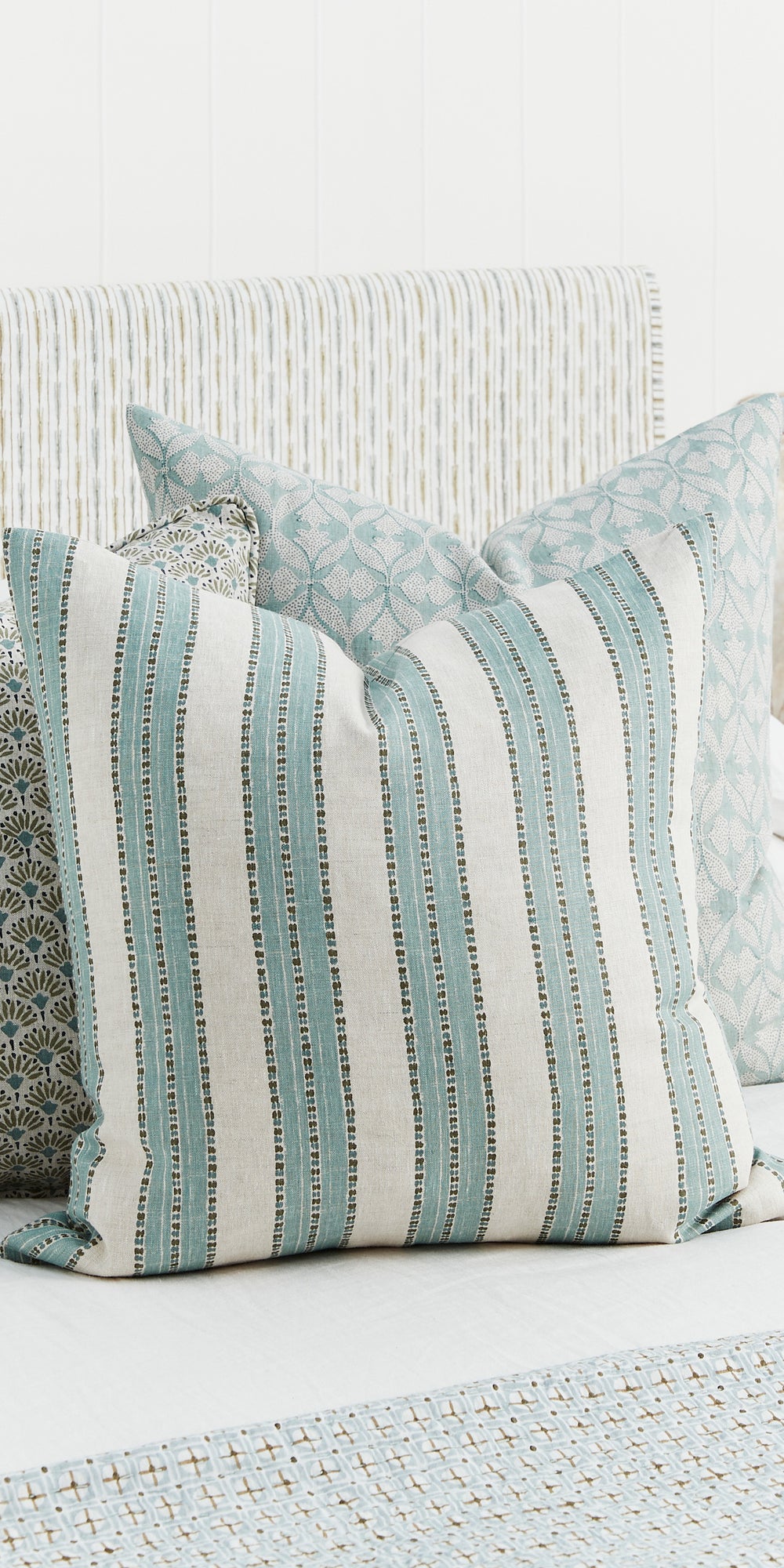 Kesula Celadon Moss Cushion in - Cushions - Walter G Australia
