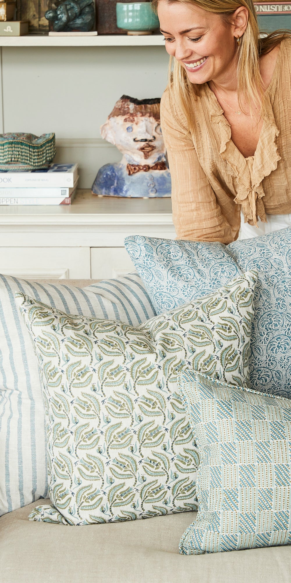 Samode Slate Cushion in - Cushions - Walter G Australia