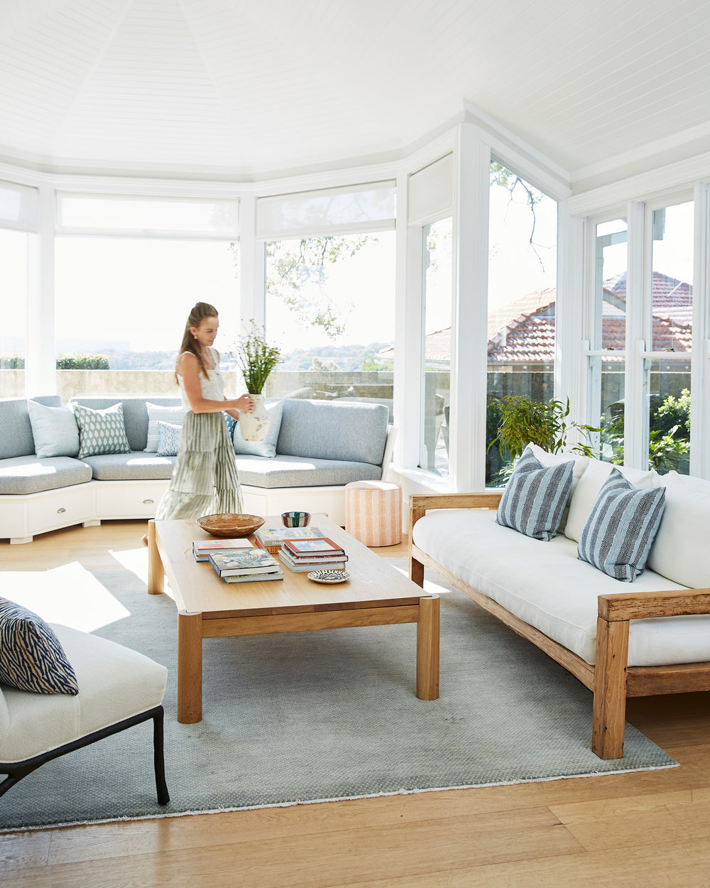 Huts Mineral Outdoor Cushion in - Cushions - Walter G Australia