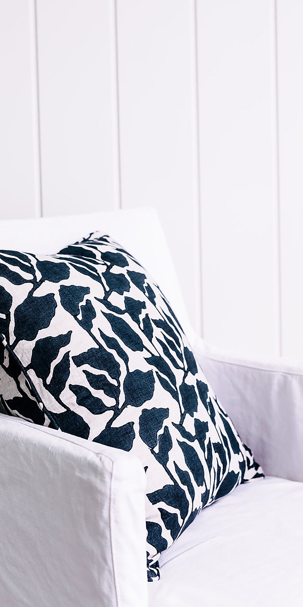 Flores Pacific Blue Linen in - Fabric - Walter G Australia