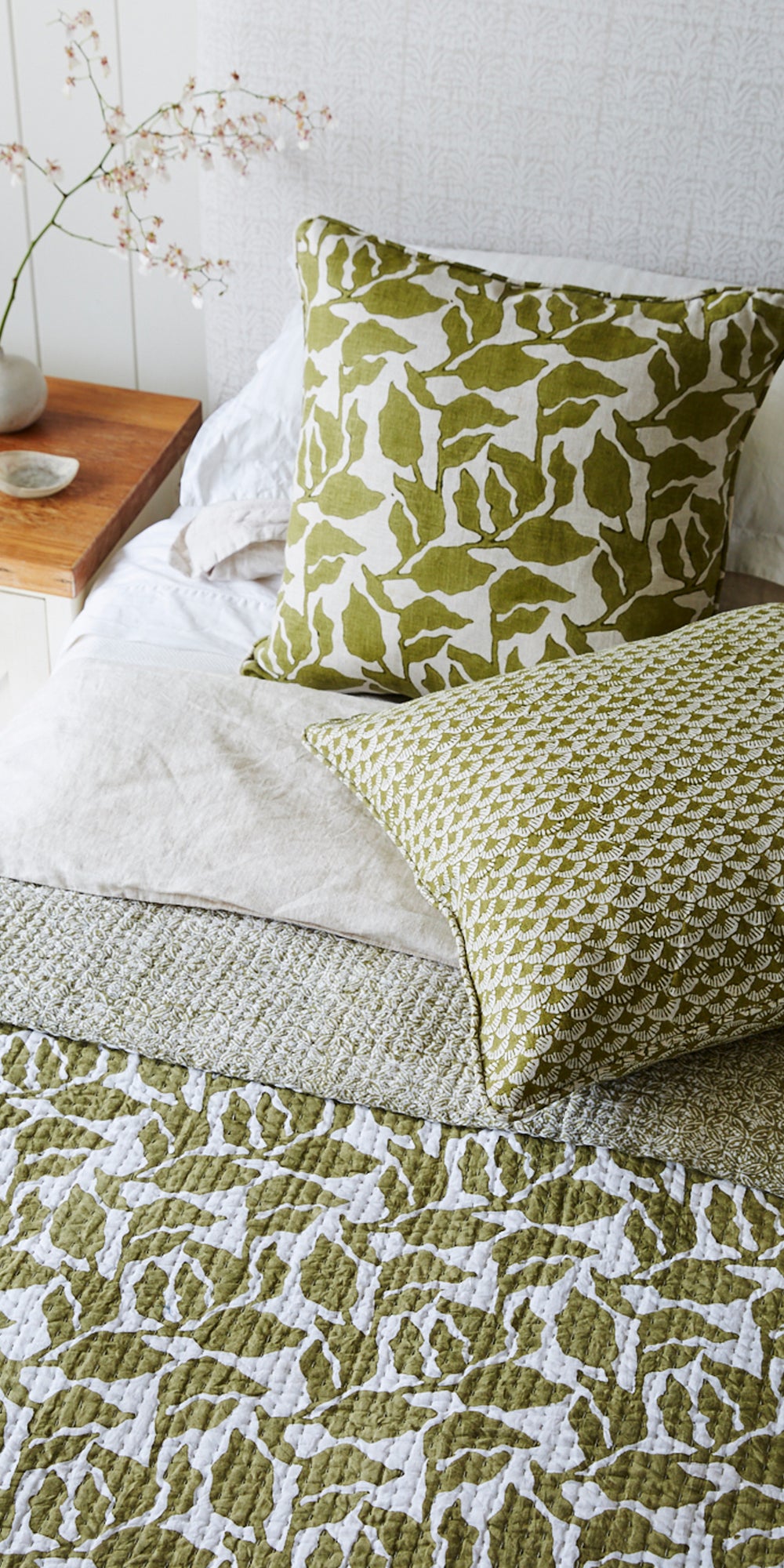 Flores Moss Cushion in - Cushions - Walter G Australia