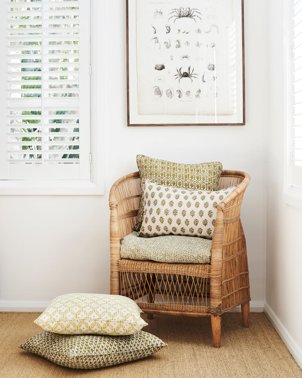 Chameli Olive Cushion in - Cushions - Walter G Australia