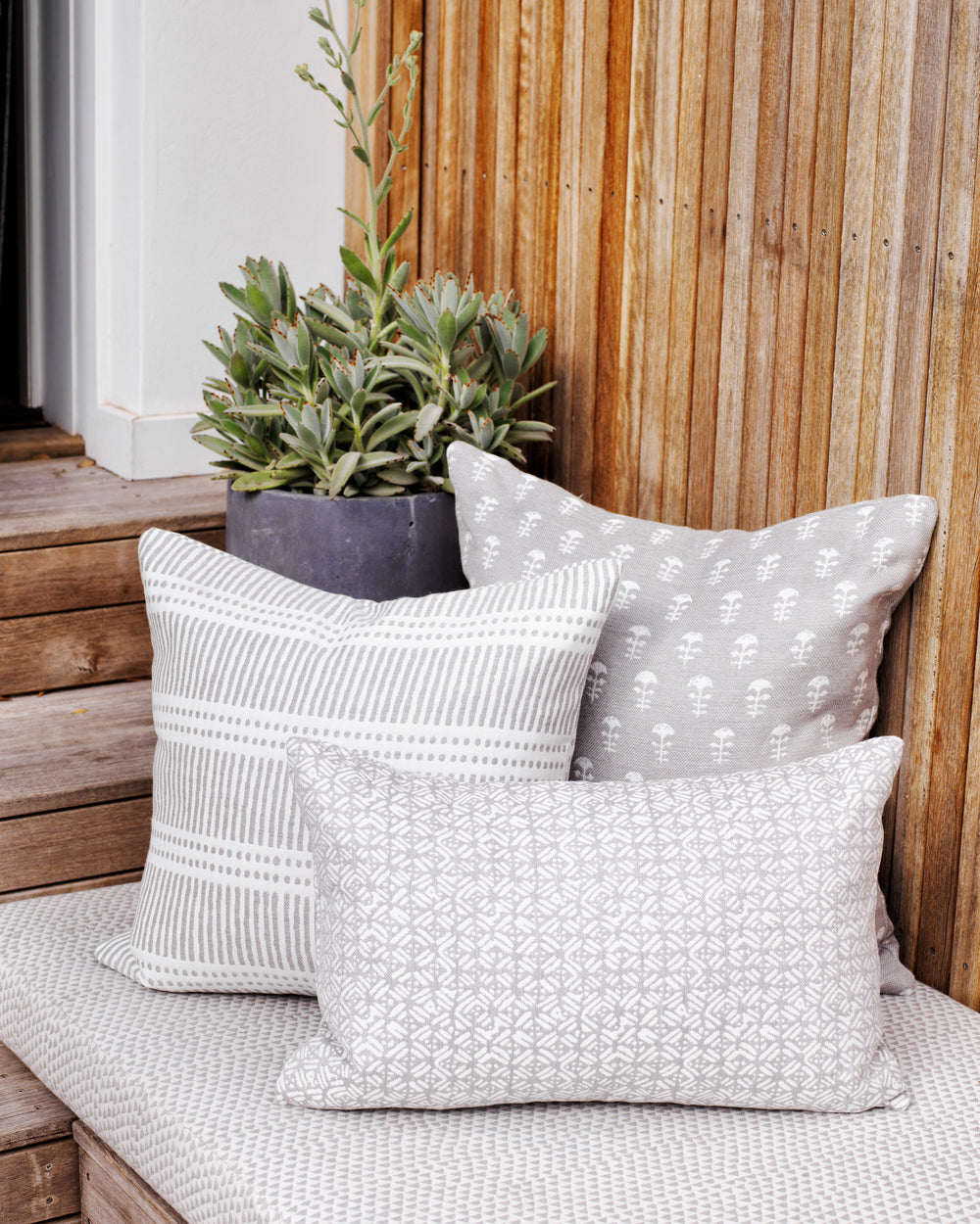 Dash Dot Albatross Outdoor Cushion