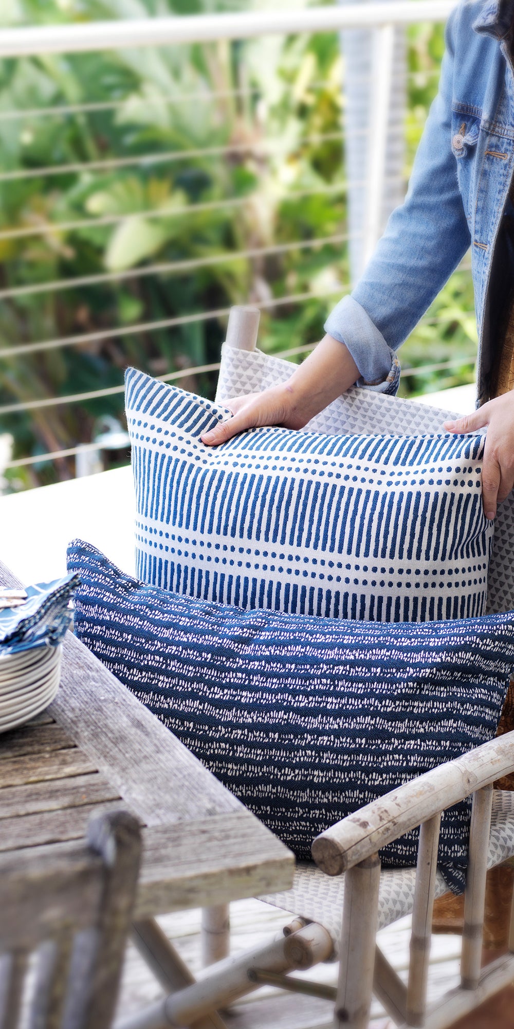 Dash Dot Atlantic Outdoor Cushion in - Cushions - Walter G Australia