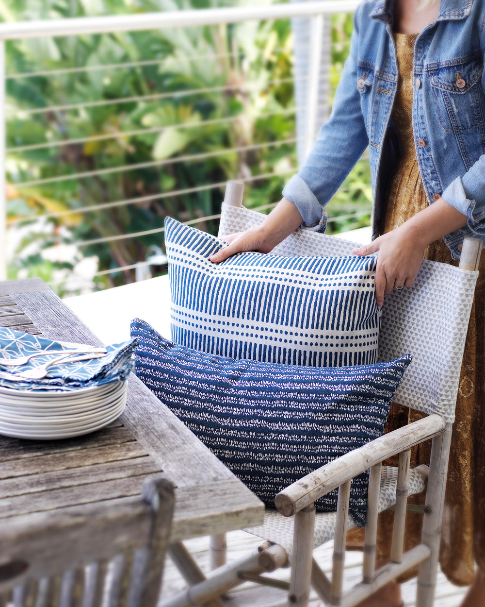 Dash Dot Atlantic Outdoor Cushion in - Cushions - Walter G Australia