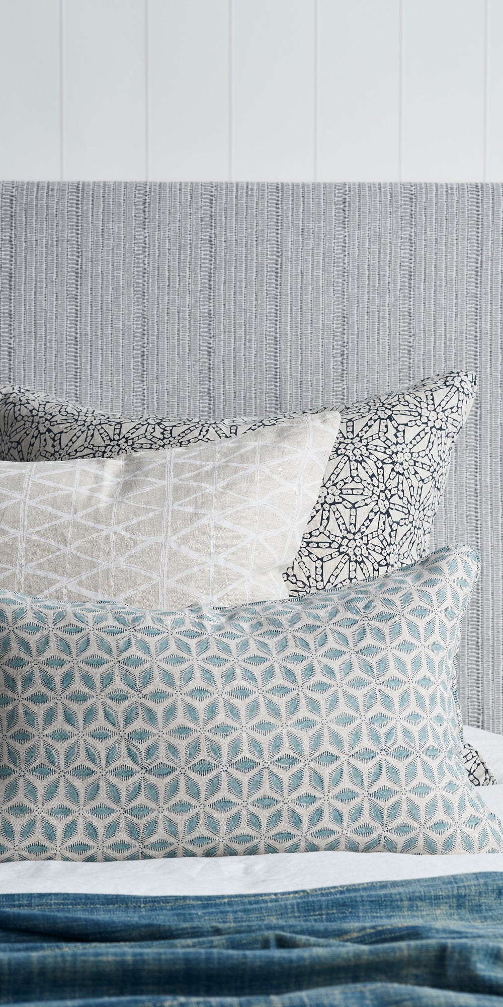 Hanami Light Blue Rectangle Cushion in - Cushions - Walter G Australia