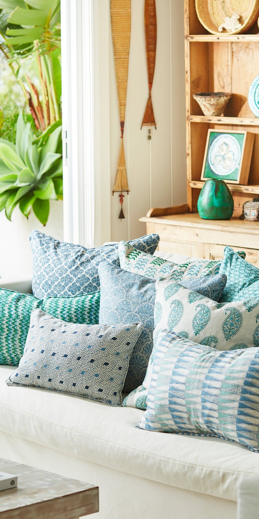 St Tropez Azure Cushion in - Cushions - Walter G Australia