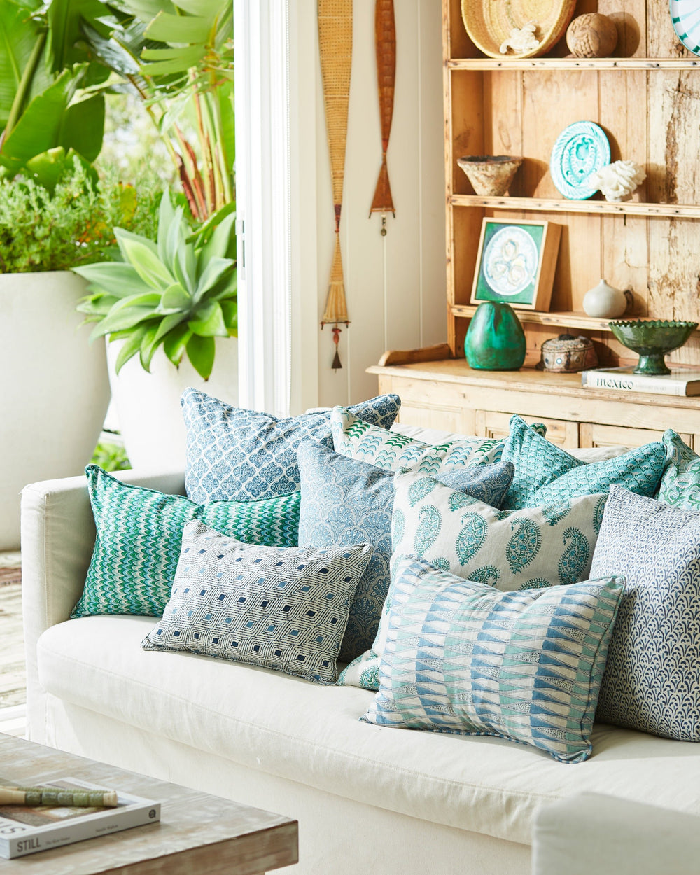 St Tropez Azure Cushion in - Cushions - Walter G Australia
