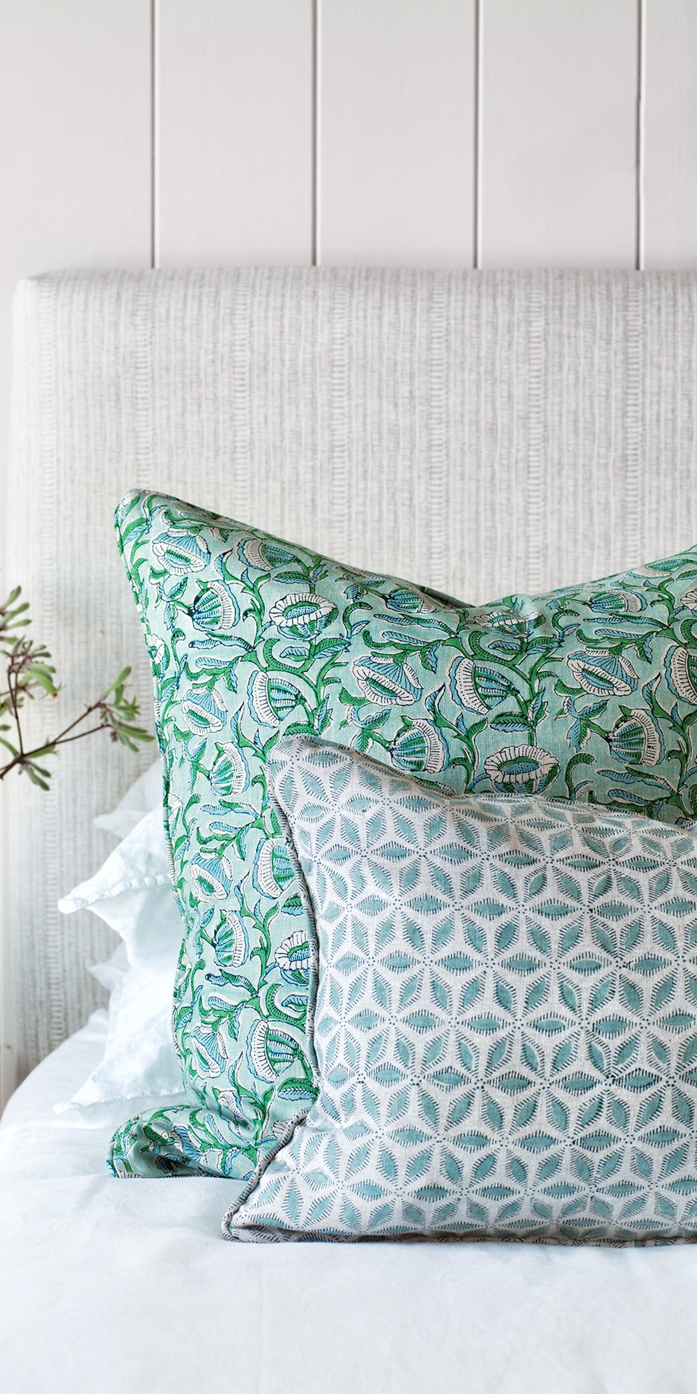 Hanami Light Blue Rectangle Cushion in - Cushions - Walter G Australia