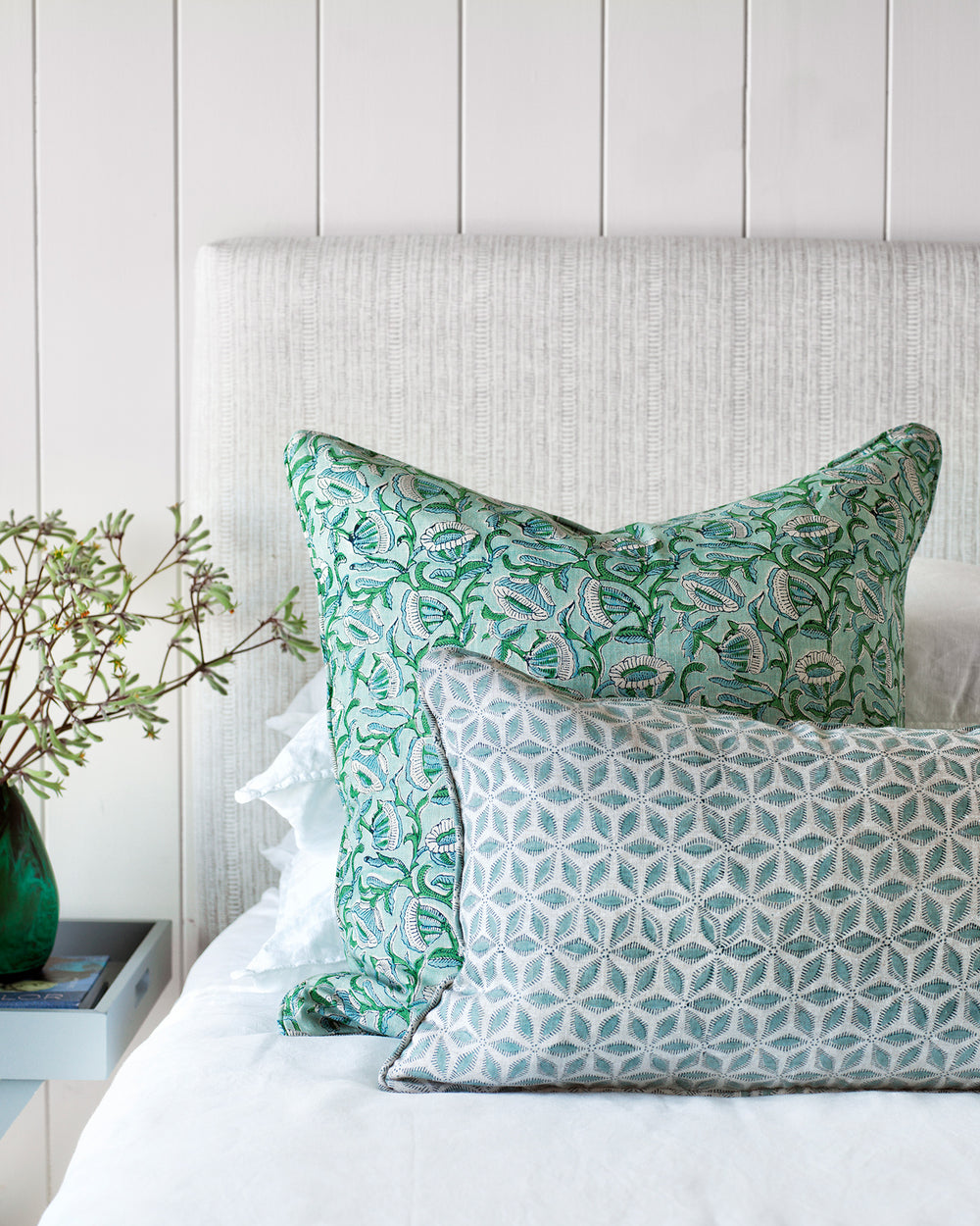 Hanami Light Blue Rectangle Cushion in - Cushions - Walter G Australia