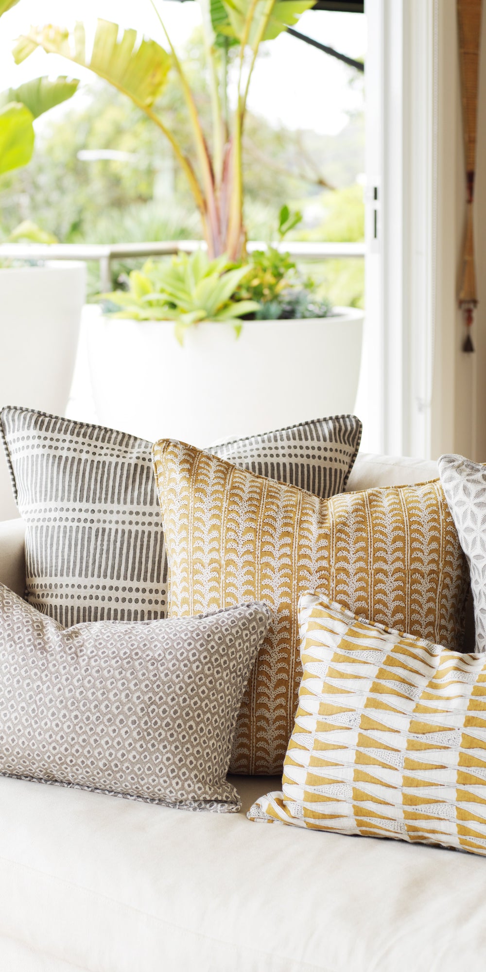 Luxor Saffron Cushion in - Cushions - Walter G Australia