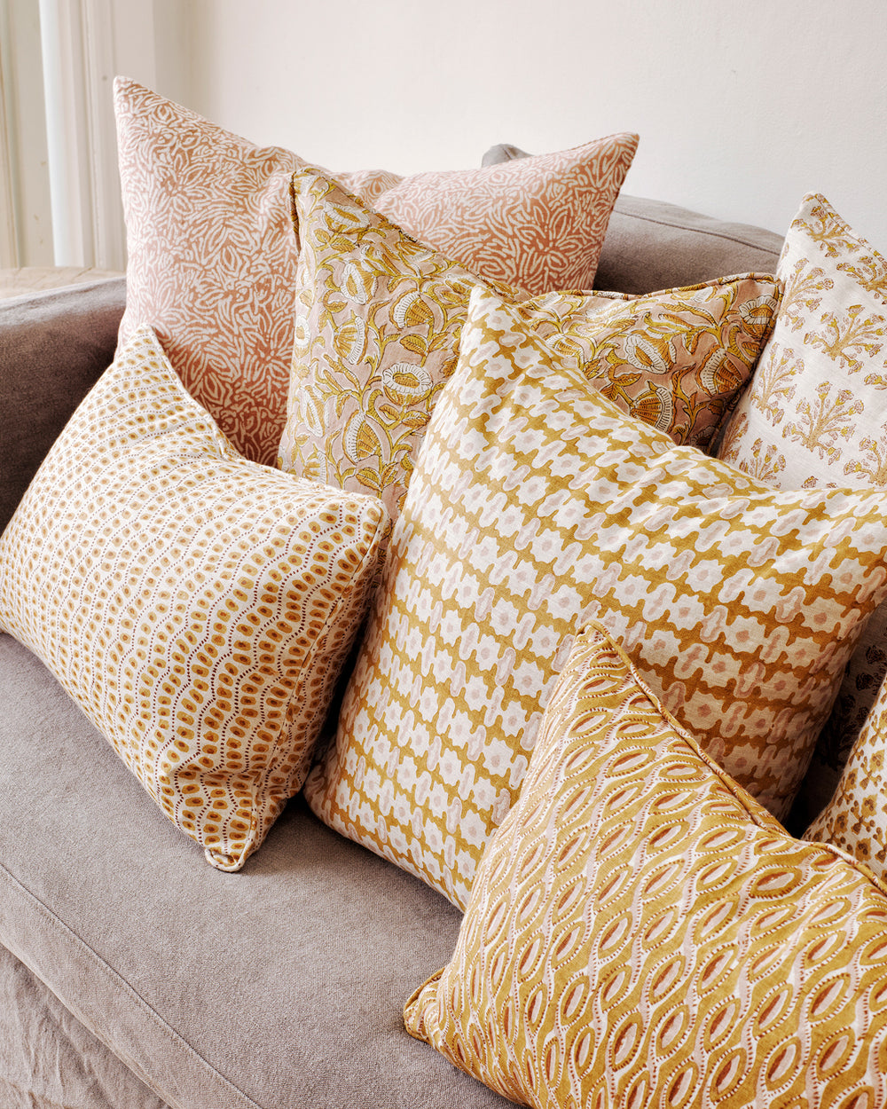 Pahari Saffron Cushion