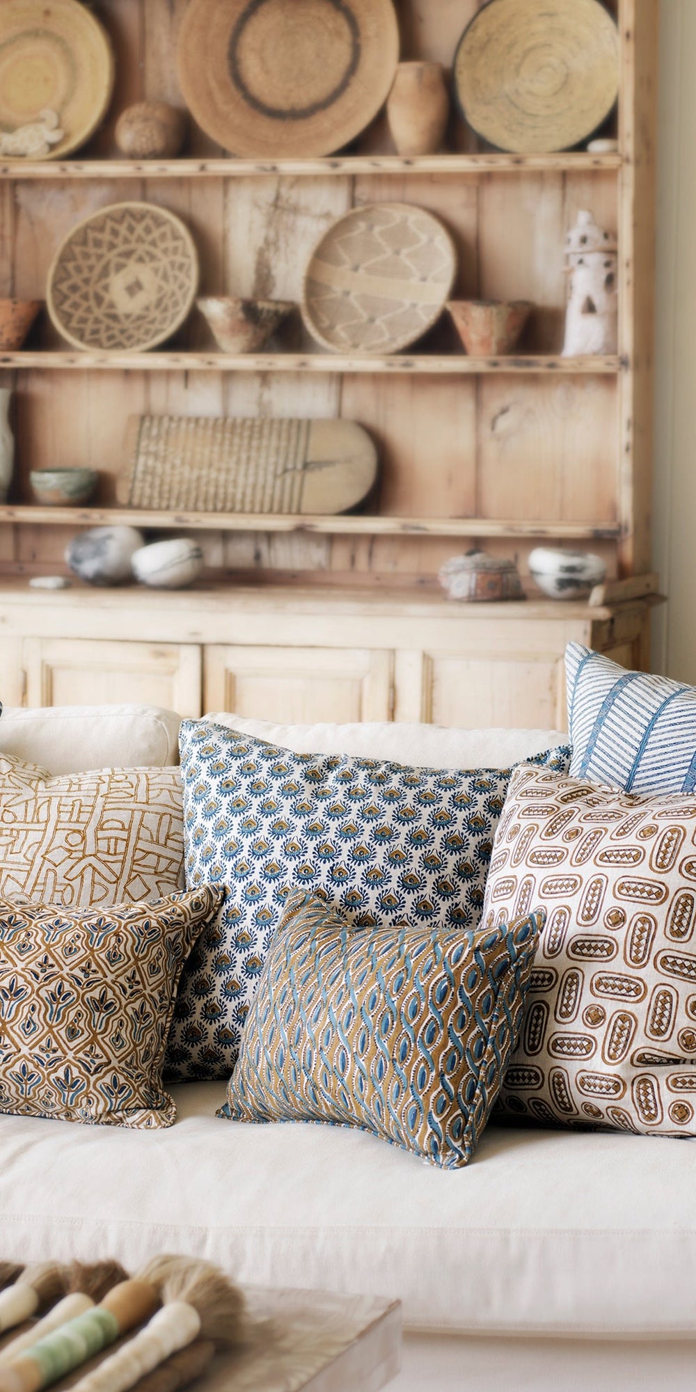 Jaisalmer Denim Cushion in - Cushions - Walter G Australia