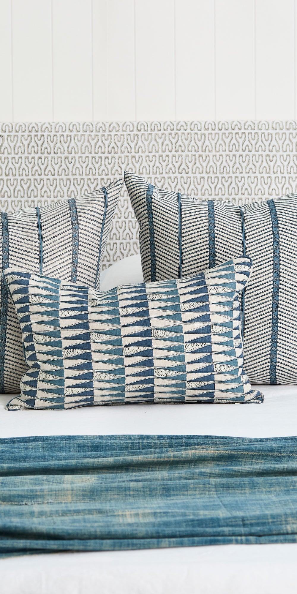 Tangier Denim Cushion in - Cushions - Walter G Australia