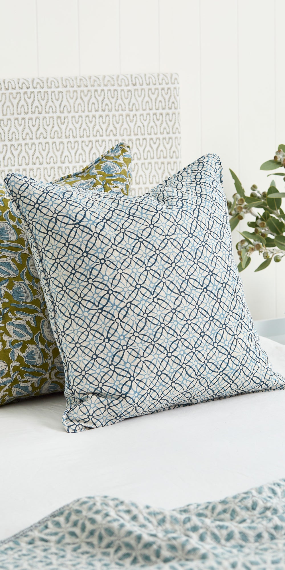 Koshi Azure Cushion in - Cushions - Walter G Australia
