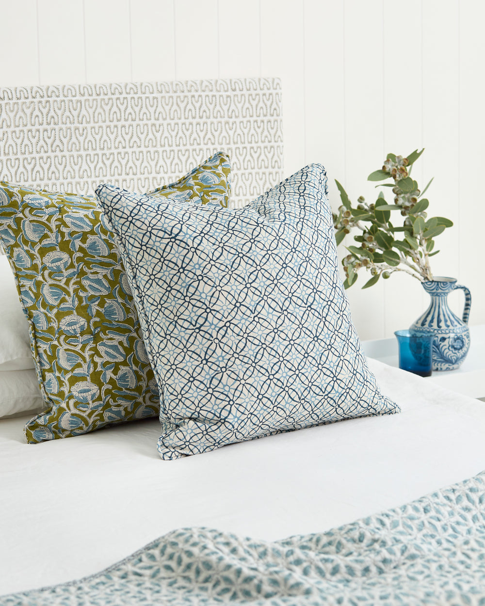 Koshi Azure Cushion in - Cushions - Walter G Australia
