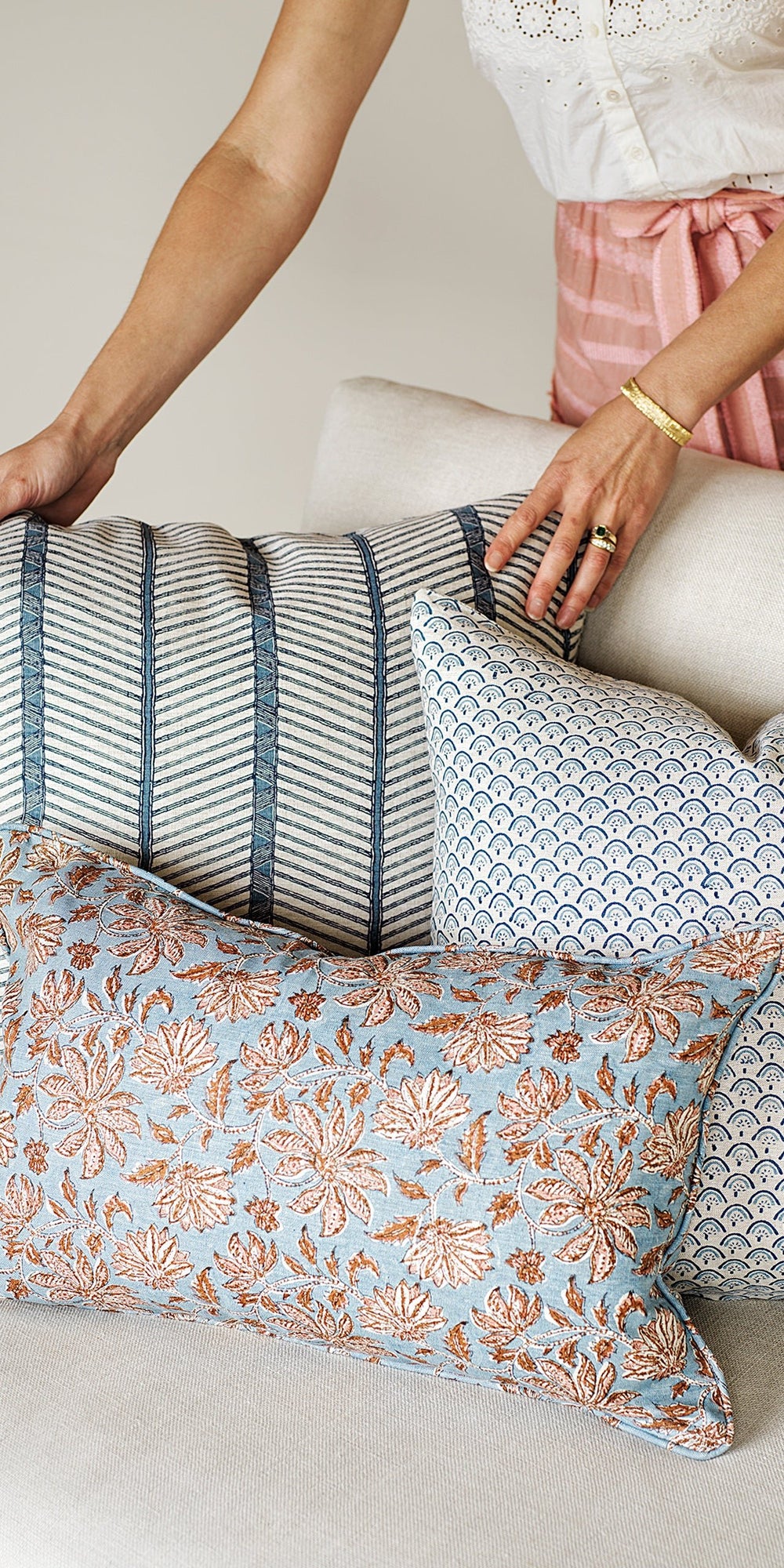 Zanzibar Azure Cushion in - Cushions - Walter G Australia