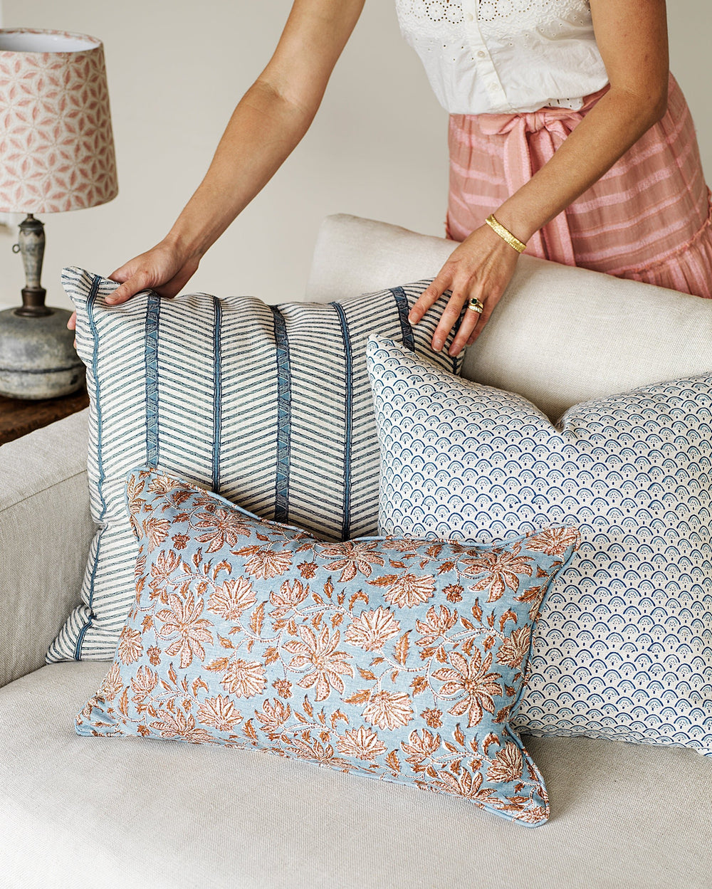 Zanzibar Azure Cushion in - Cushions - Walter G Australia