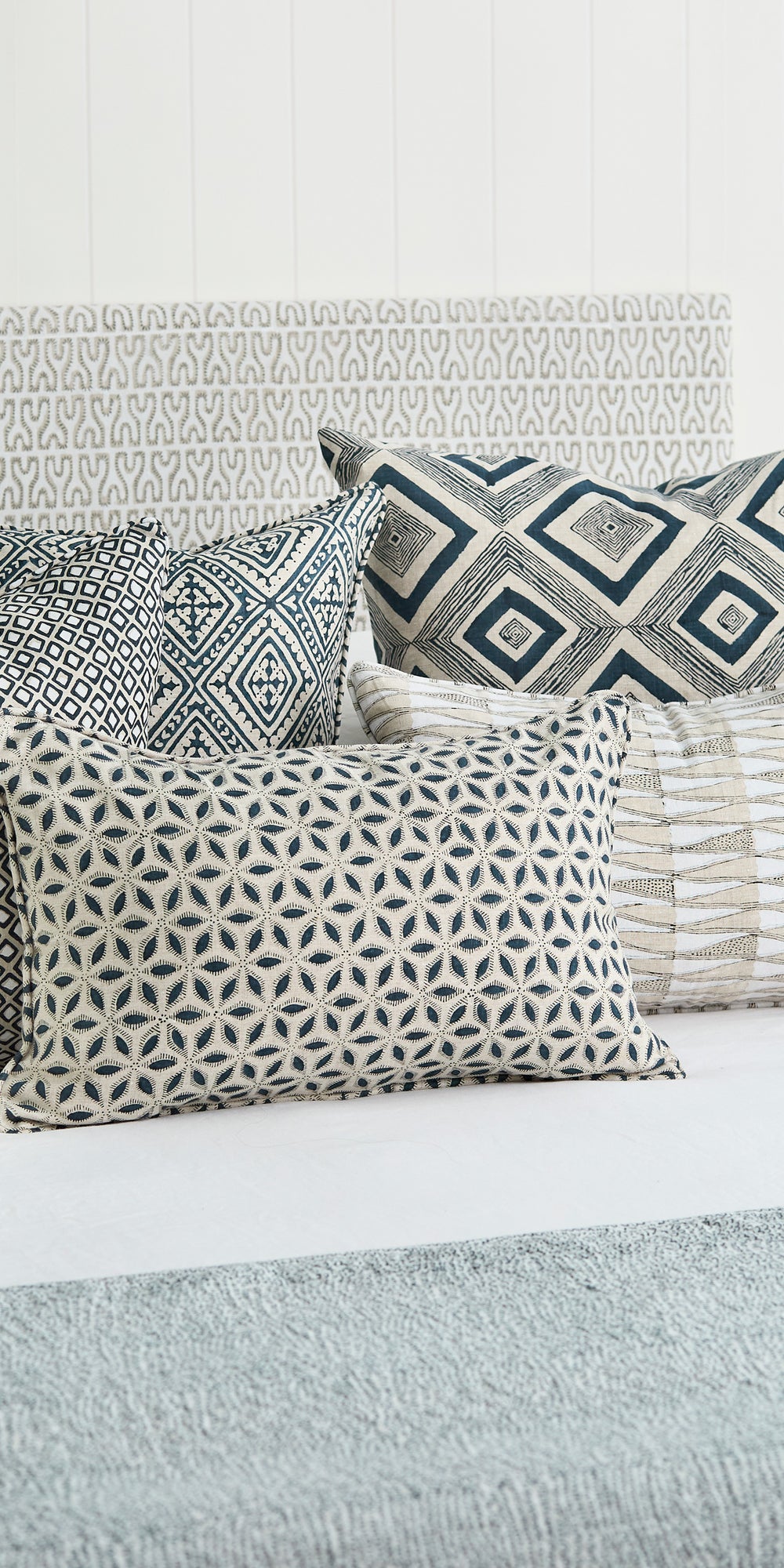 Hanami Indian Teal Rectangle Cushion in - Cushions - Walter G Australia