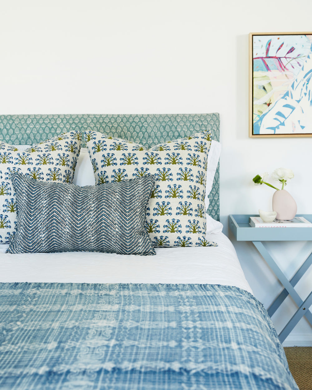 Laharia Azure Cushion in - Cushions - Walter G Australia