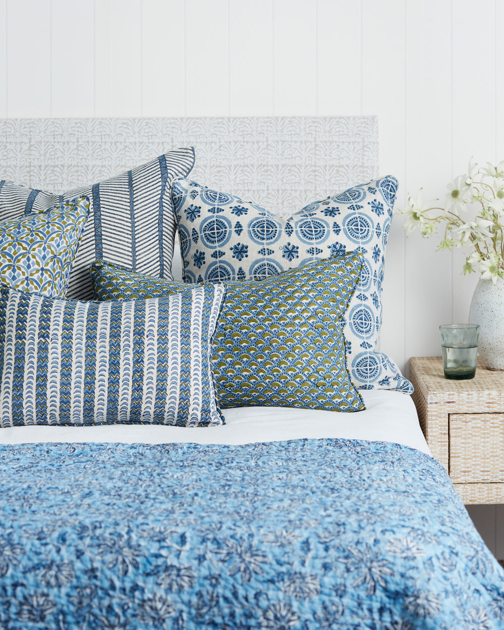 Naples Moss Azure Cushion