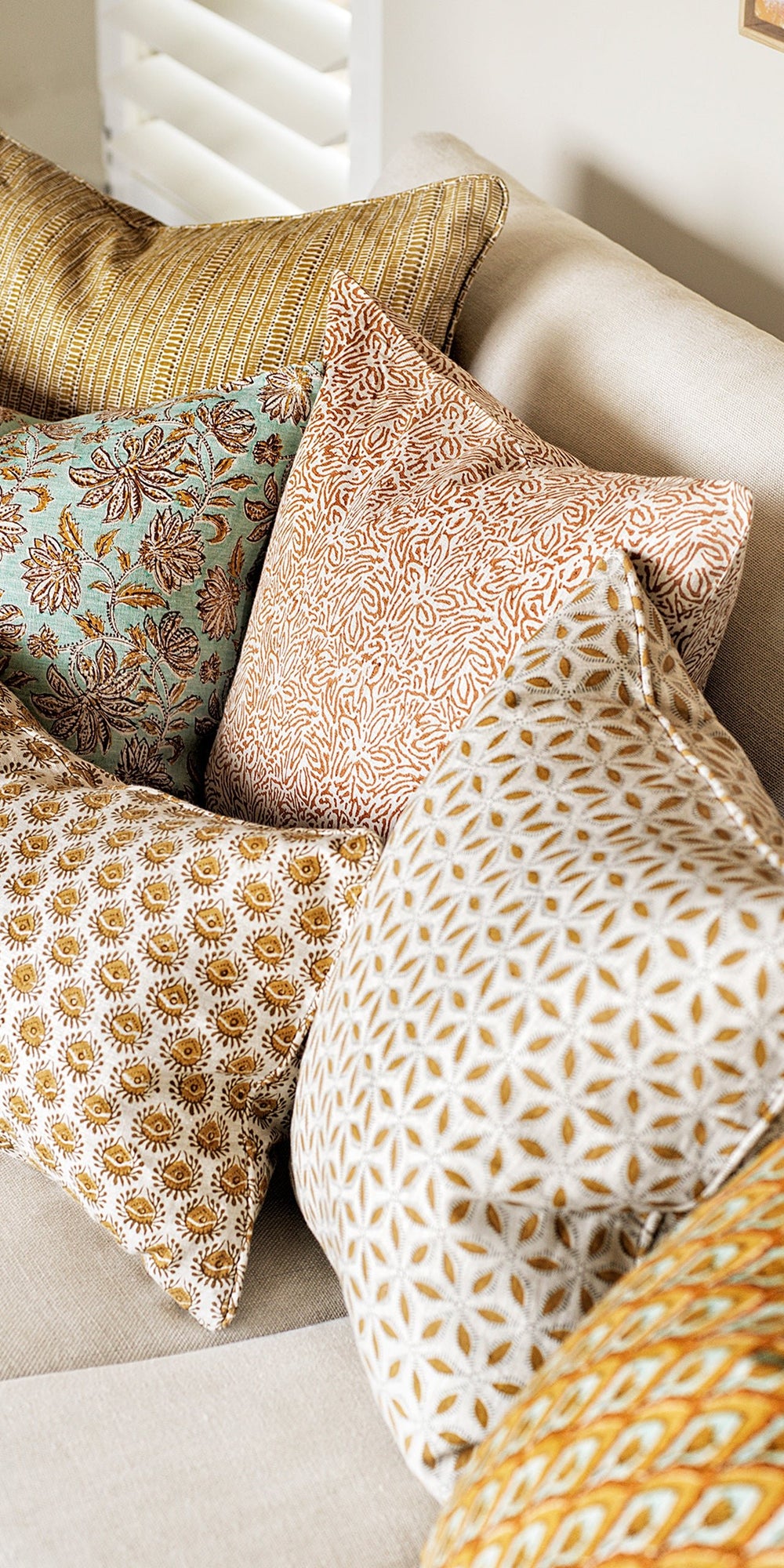 Lyon Saffron Rectangle Cushion in - Cushions - Walter G Australia