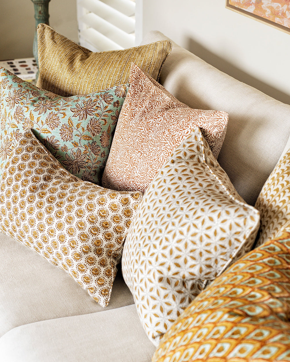Lyon Saffron Rectangle Cushion in - Cushions - Walter G Australia