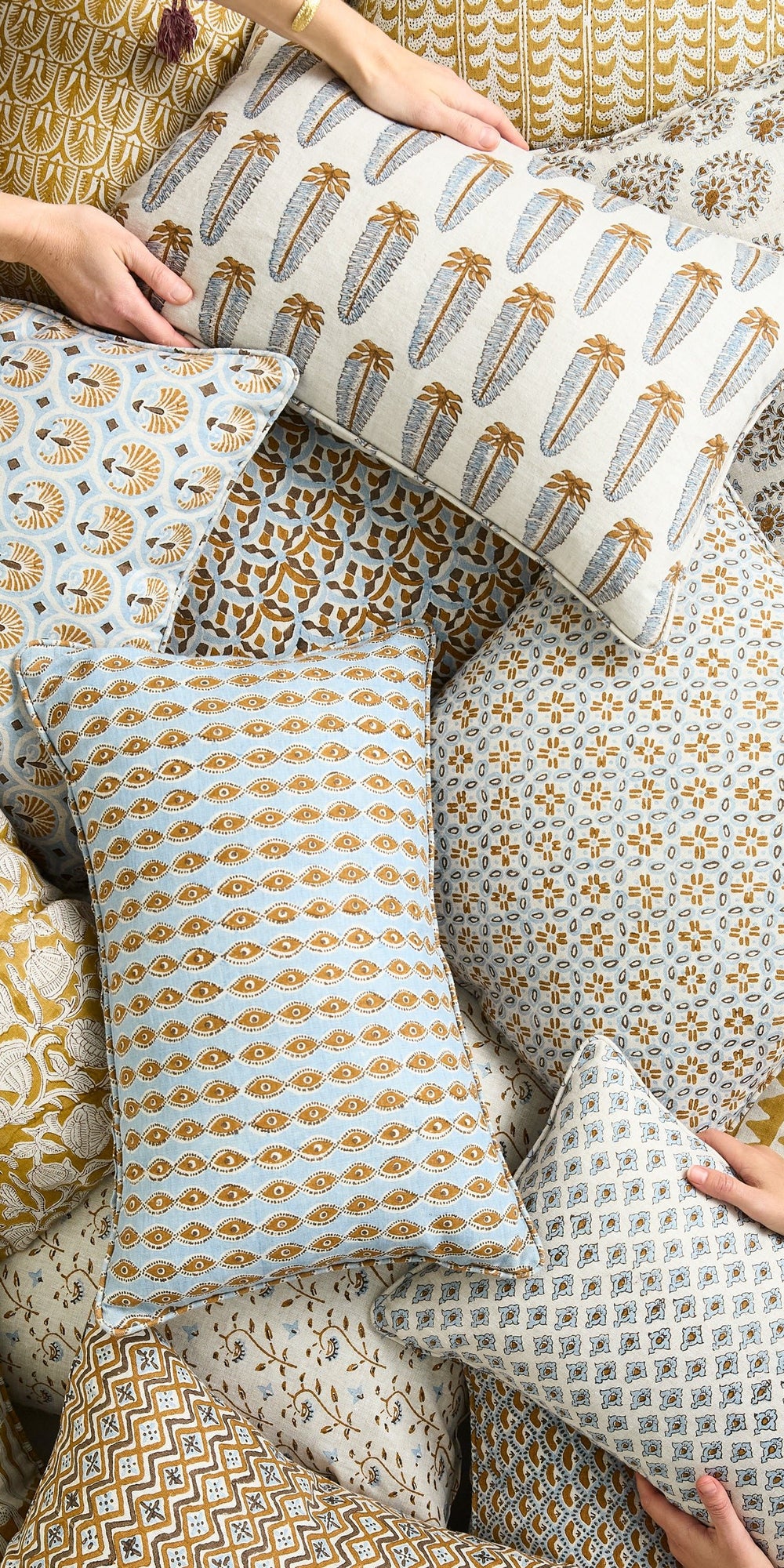 Marbella Saffron Cushion in - Cushions - Walter G Australia