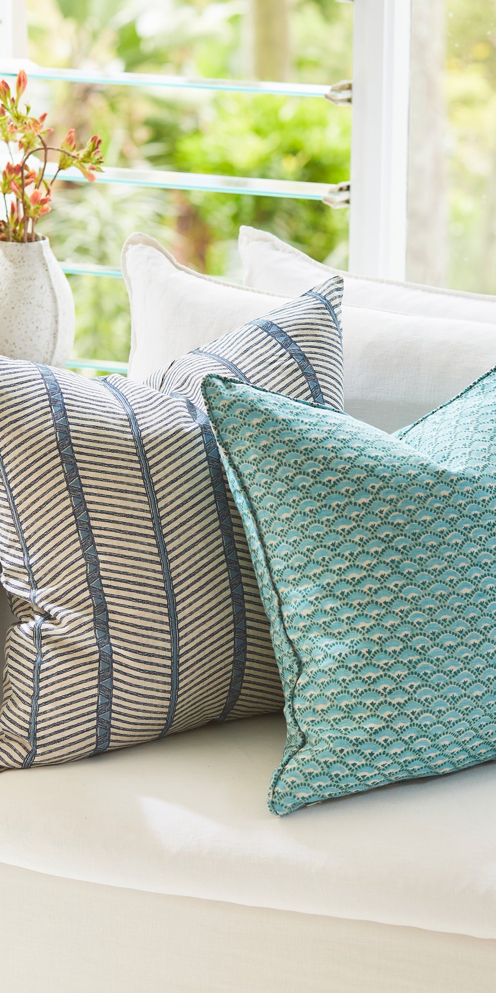 Zanzibar Azure Cushion in - Cushions - Walter G Australia
