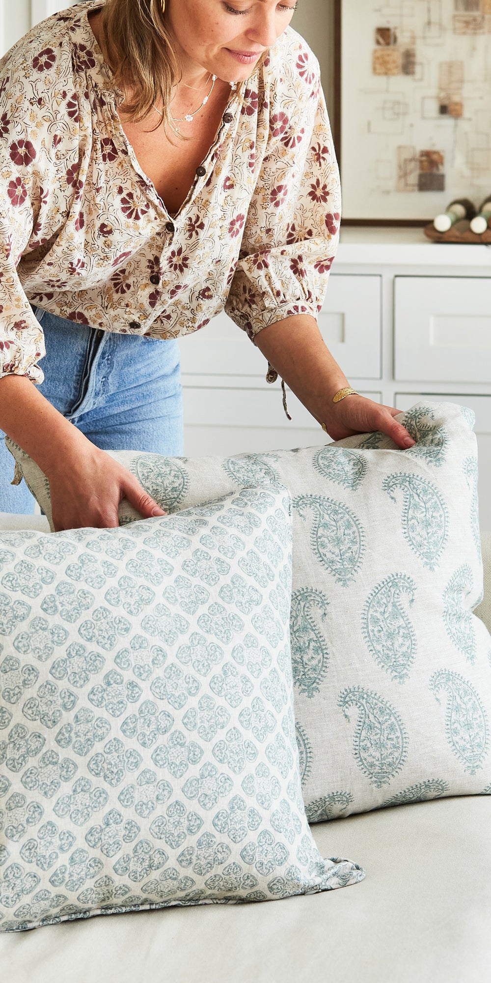 Shanghai Celadon Cushion in - Cushions - Walter G Australia