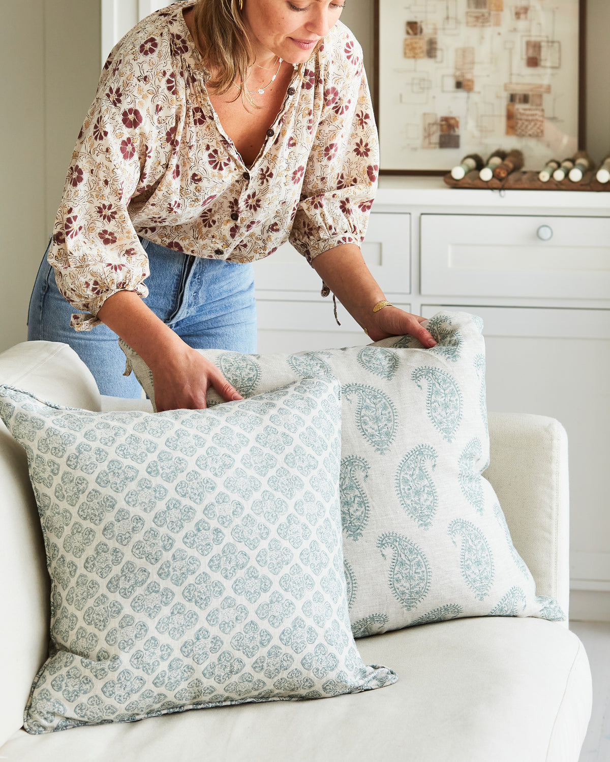 Shanghai Celadon Cushion