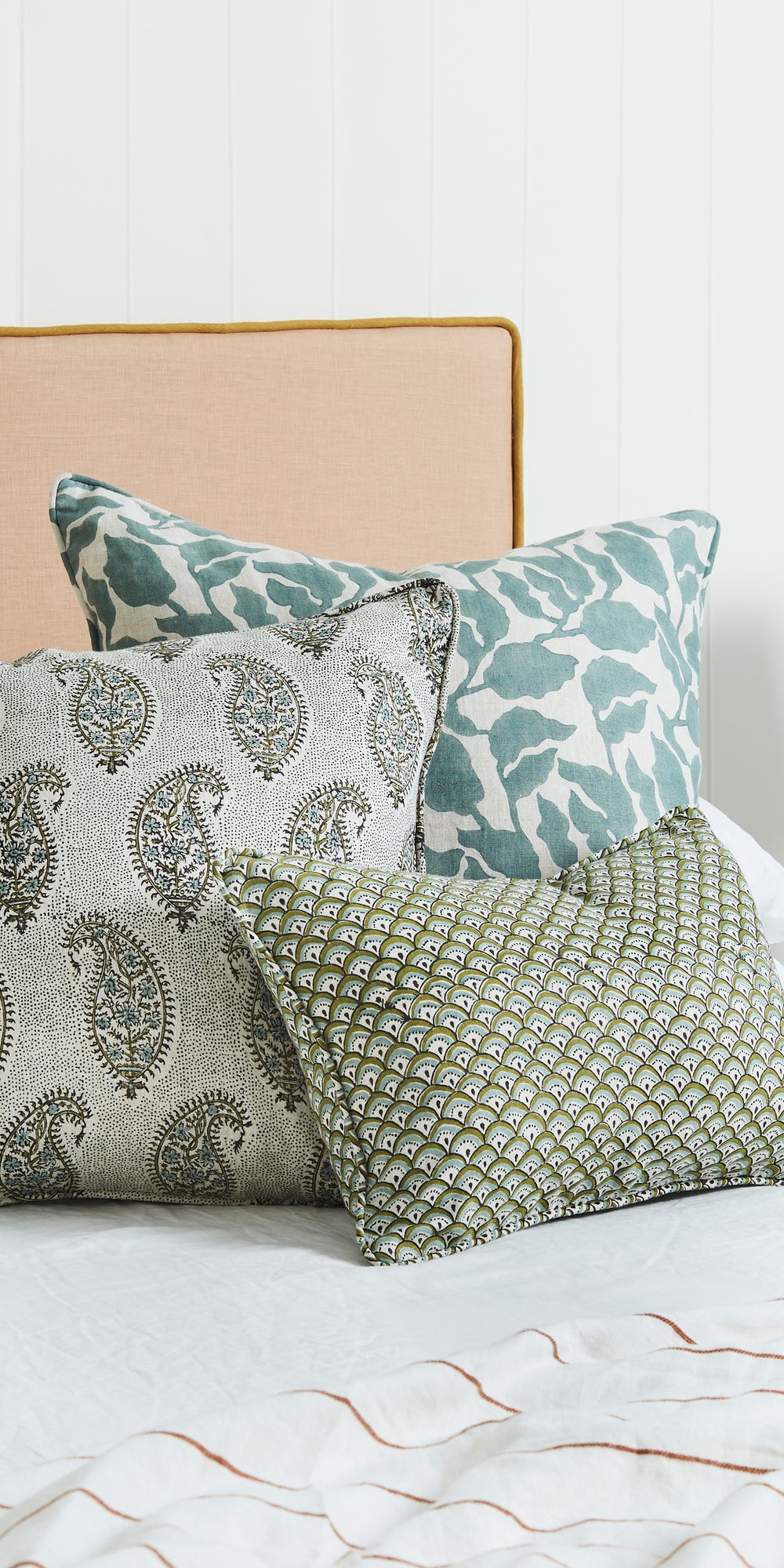 Flores Celadon Cushion in - Cushions - Walter G Australia