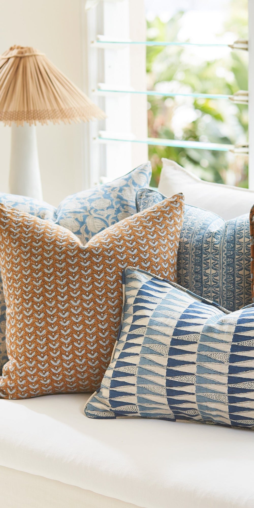 Tangier Denim Cushion in - Cushions - Walter G Australia