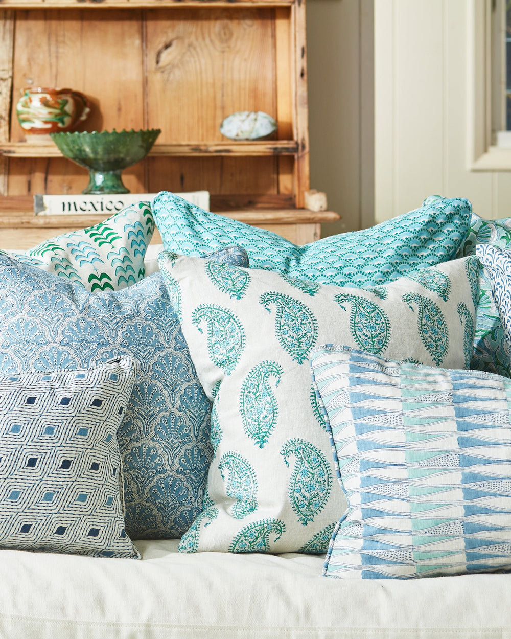 St Tropez Azure Cushion in - Cushions - Walter G Australia