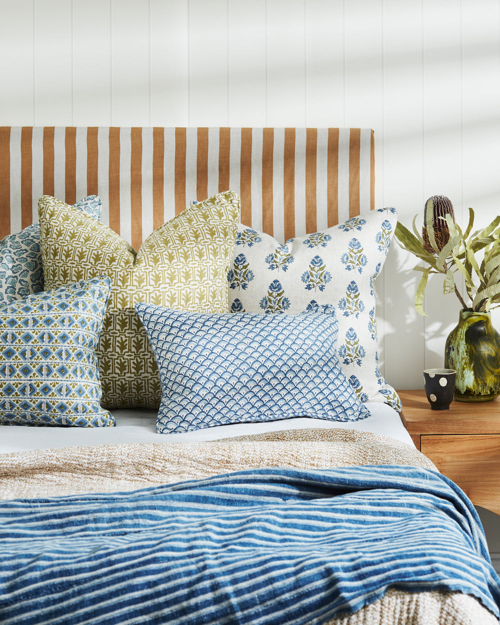 Ishtar Moss Azure Cushion