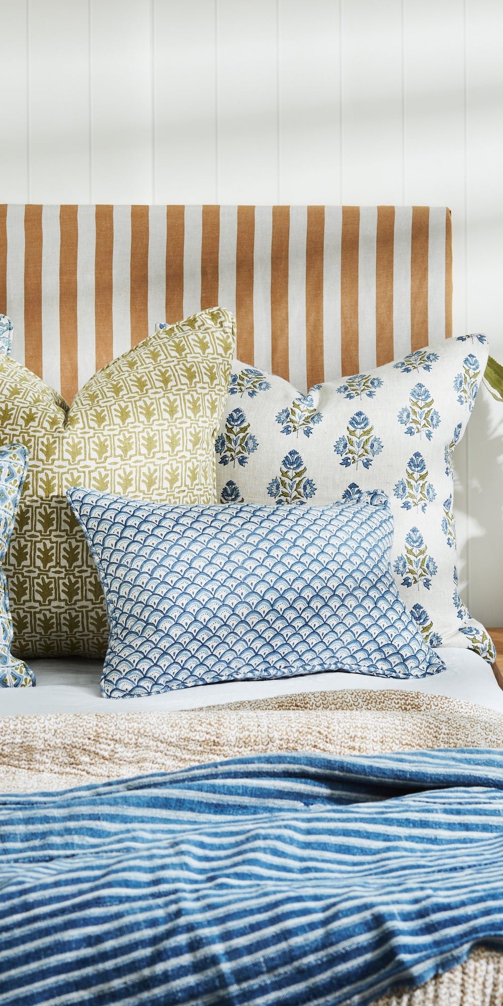 Ankara Moss Azure Cushion in - Cushions - Walter G Australia