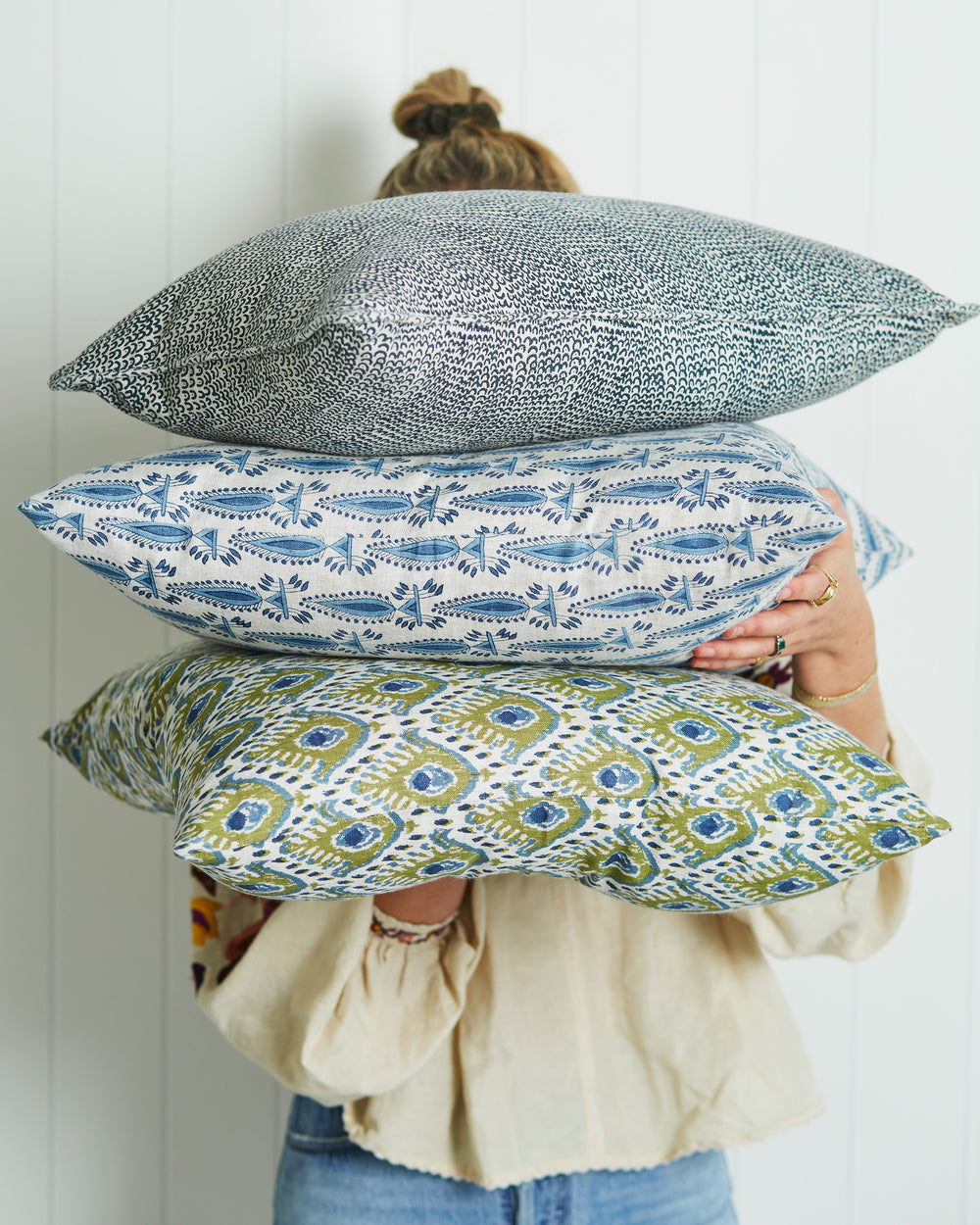 Tashkent Moss Azure Cushion in - Cushions - Walter G Australia