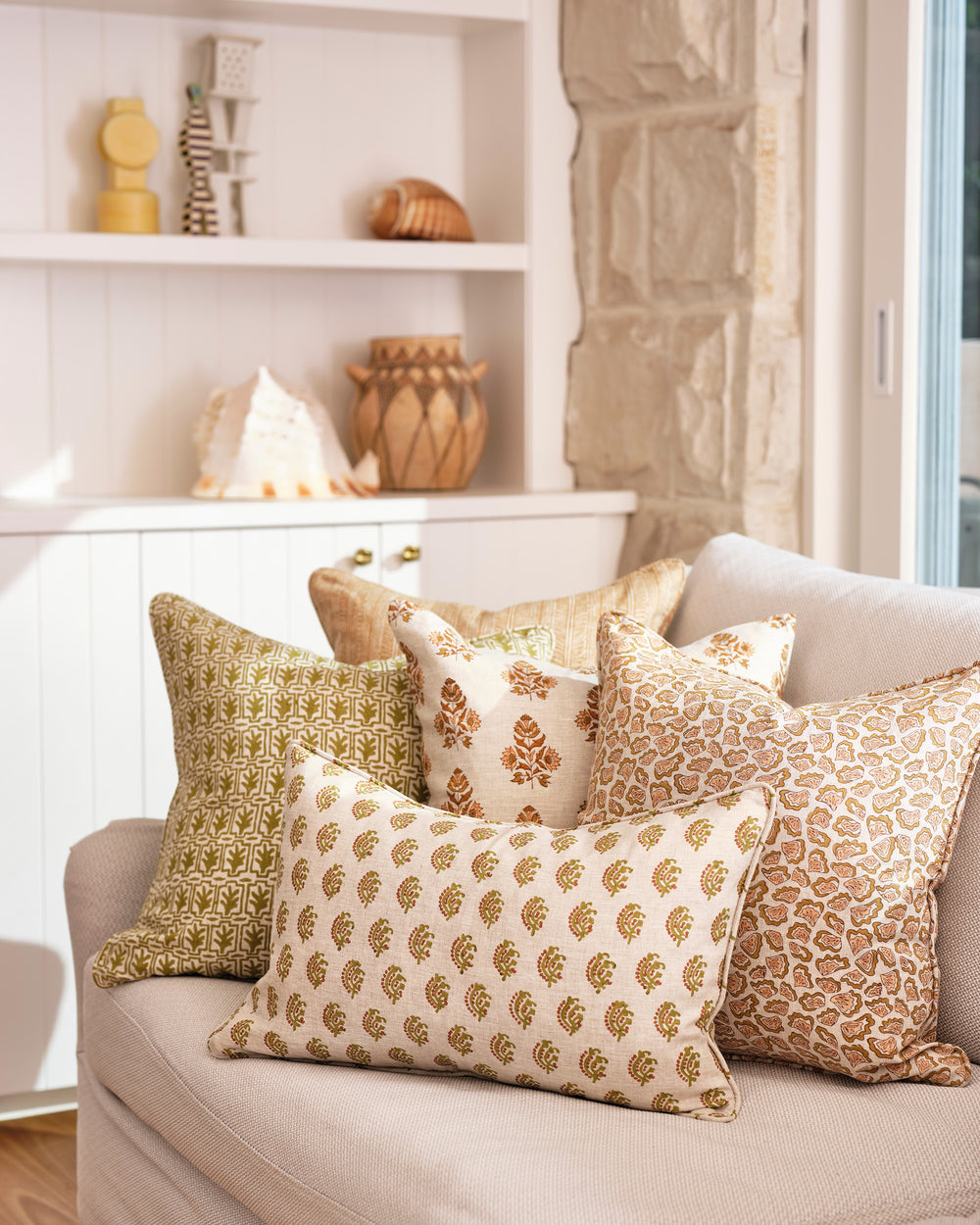 Chameli Olive Cushion