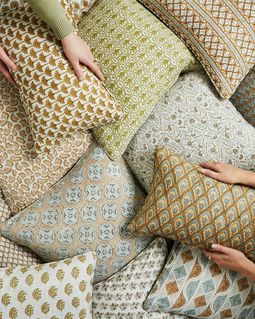 Chameli Olive Cushion in - Cushions - Walter G Australia