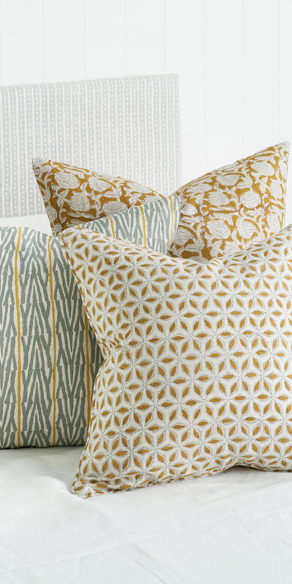 Marbella Saffron Cushion in - Cushions - Walter G Australia