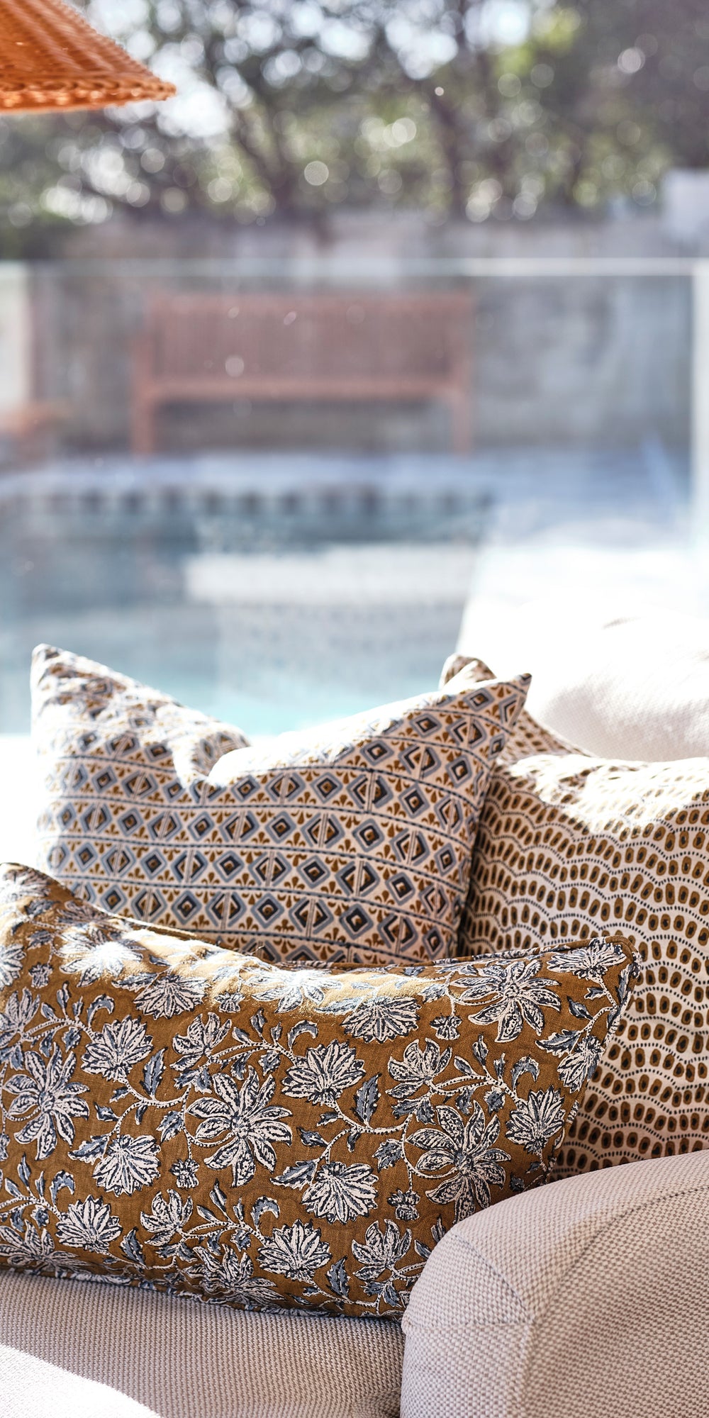 Uluwatu Tobacco Cushion in - Cushions - Walter G Australia