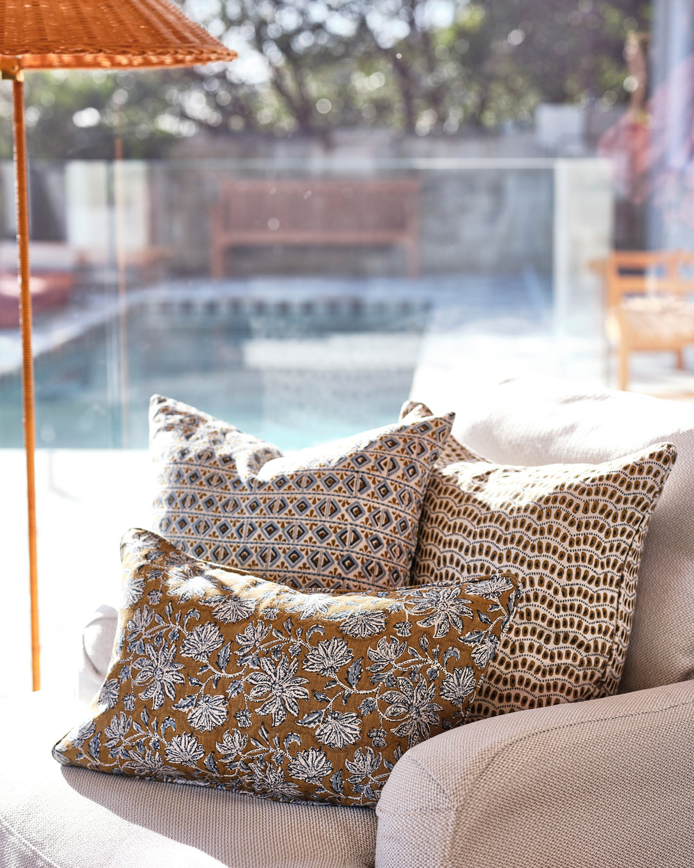 Uluwatu Tobacco Cushion in - Cushions - Walter G Australia