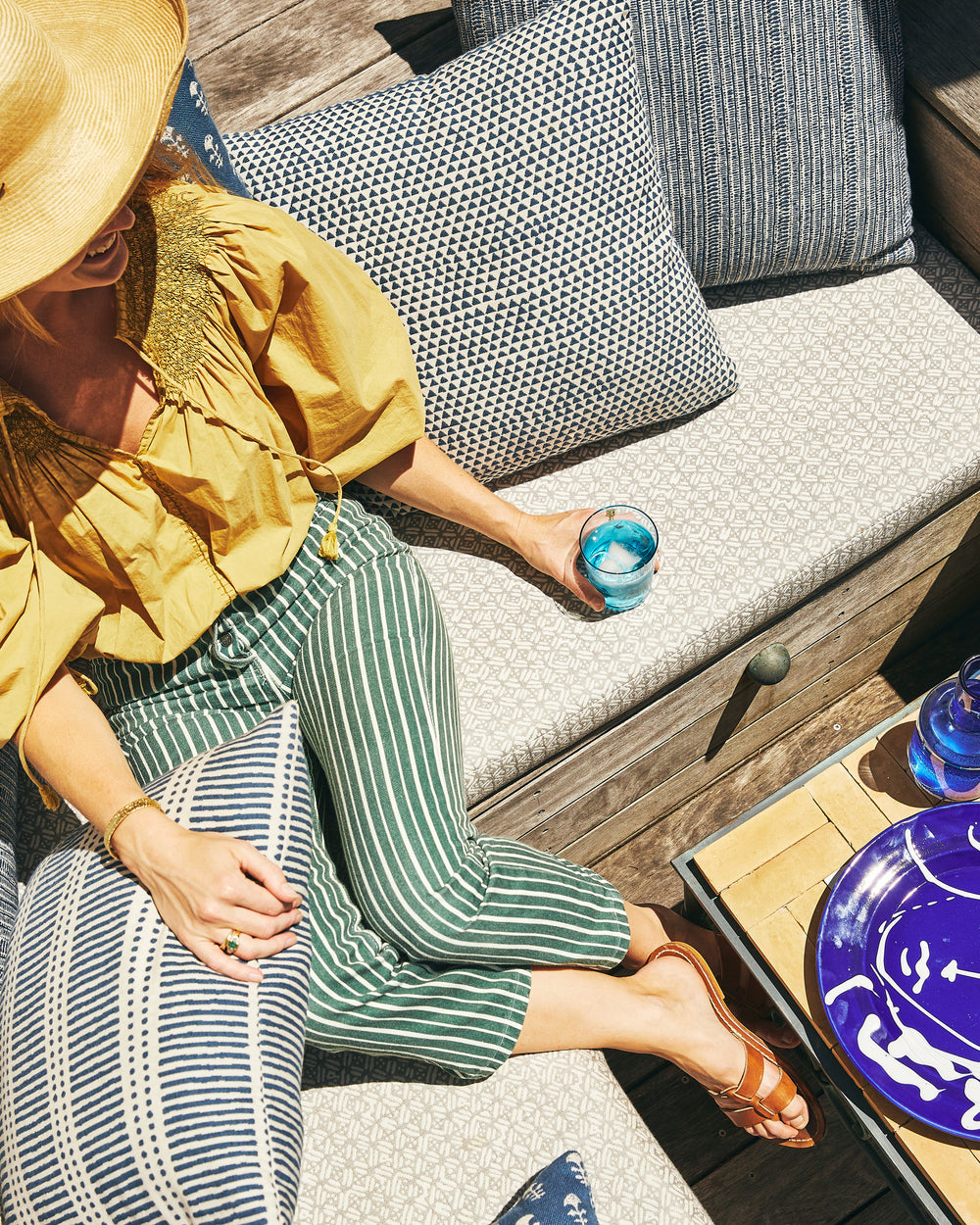 Huts Atlantic Outdoor Cushion in - Cushions - Walter G Australia