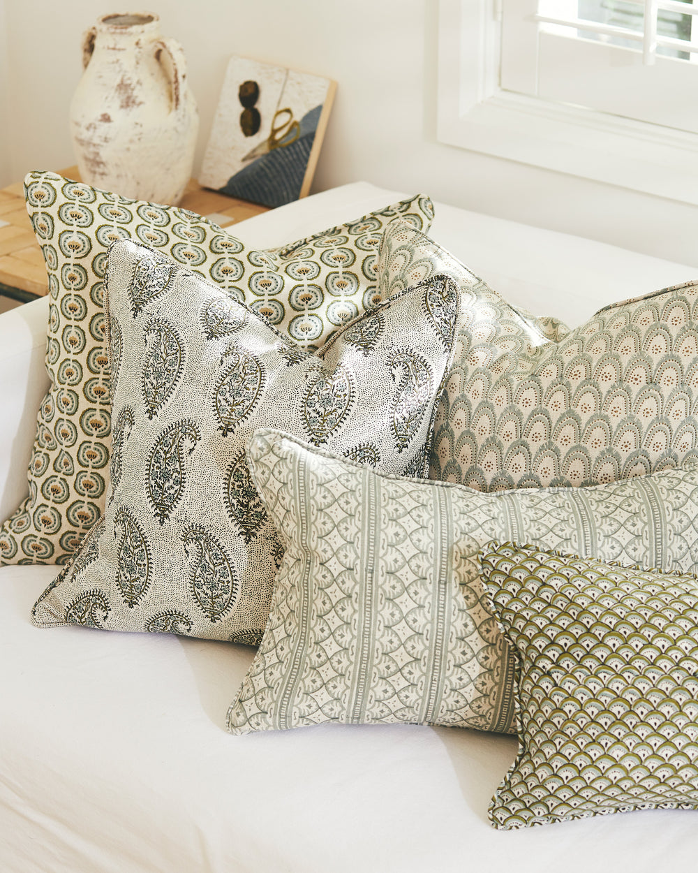Okinawa Celadon Moss Cushion