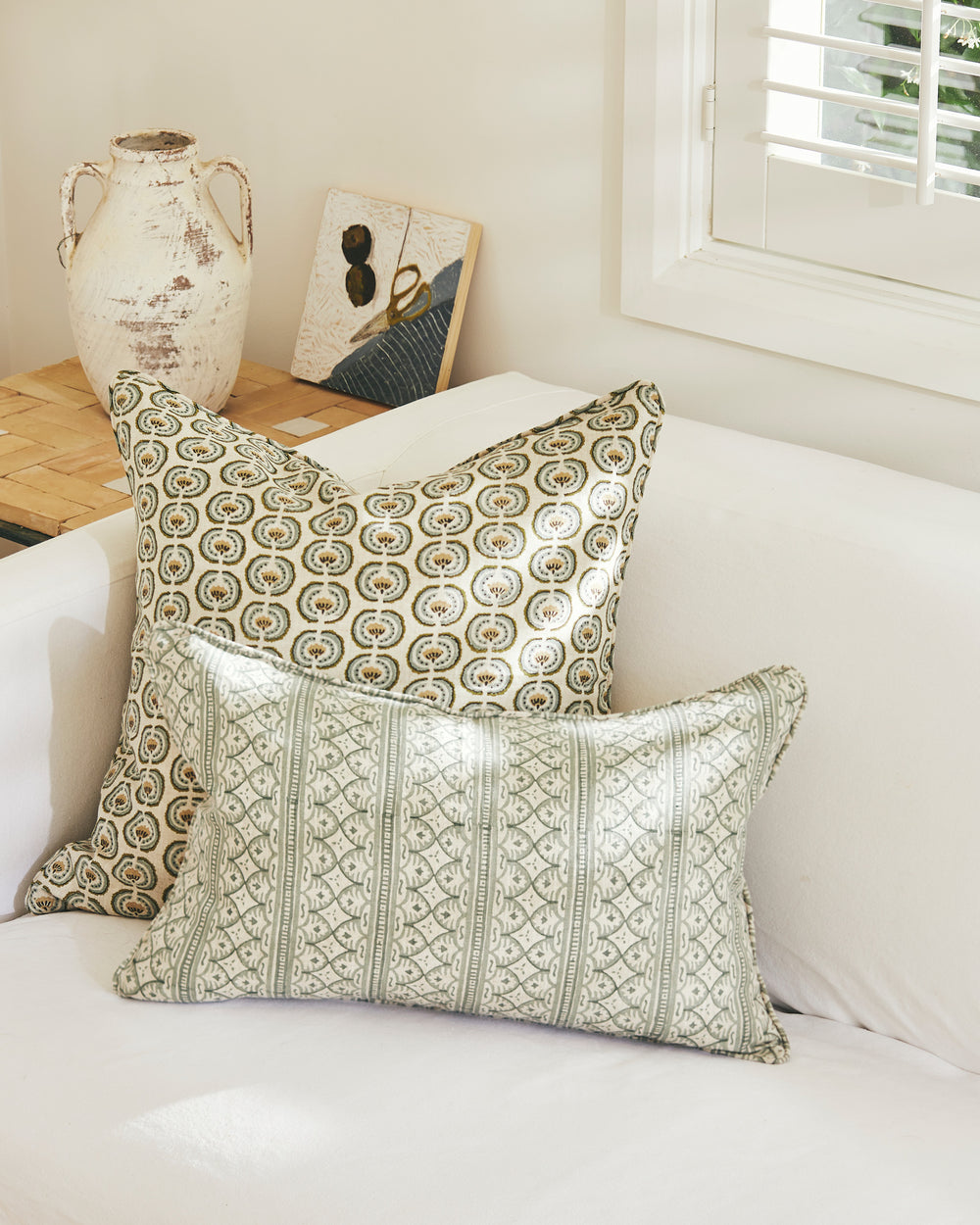 Okinawa Celadon Moss Cushion