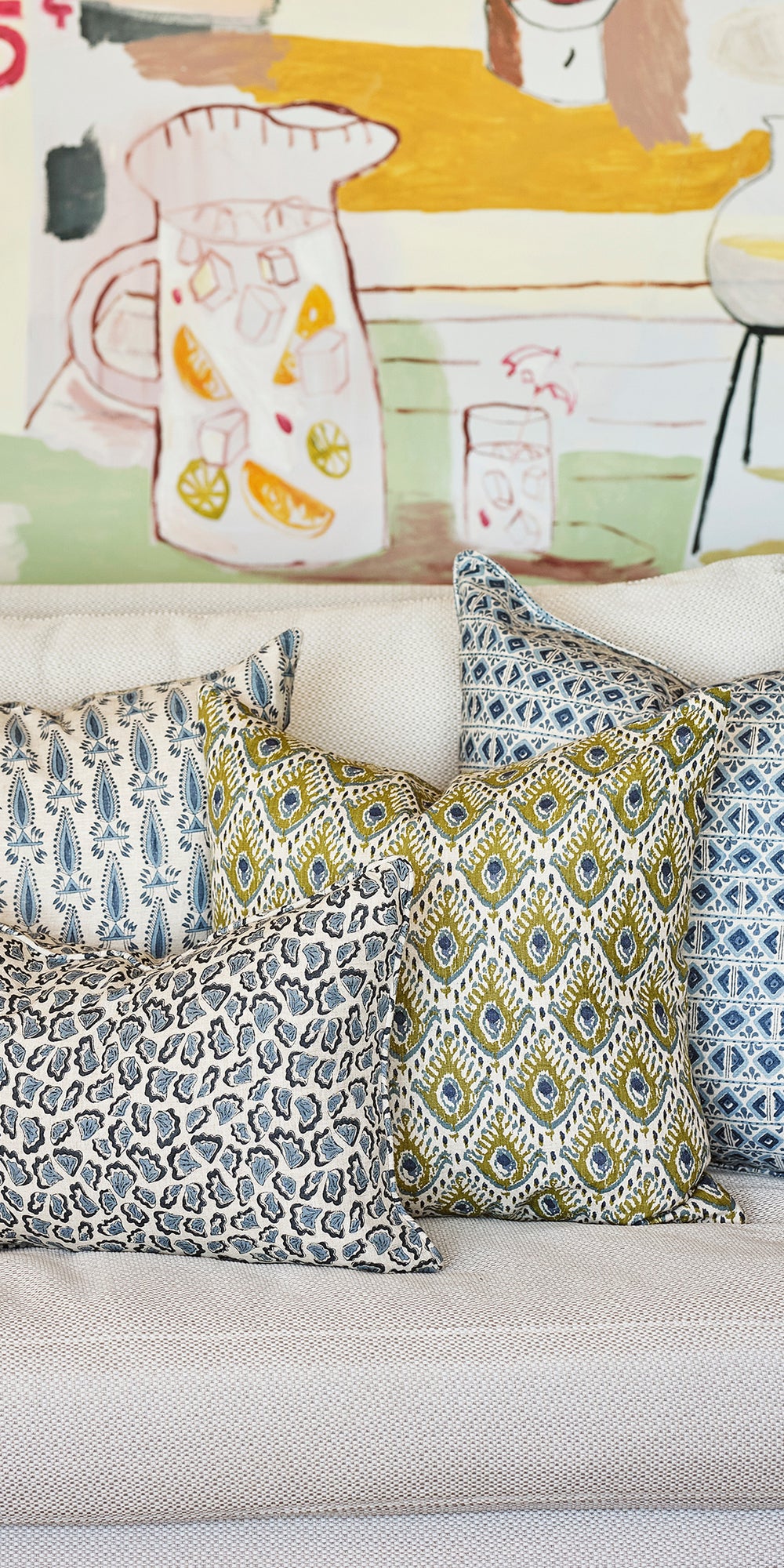 Tashkent Moss Azure Cushion