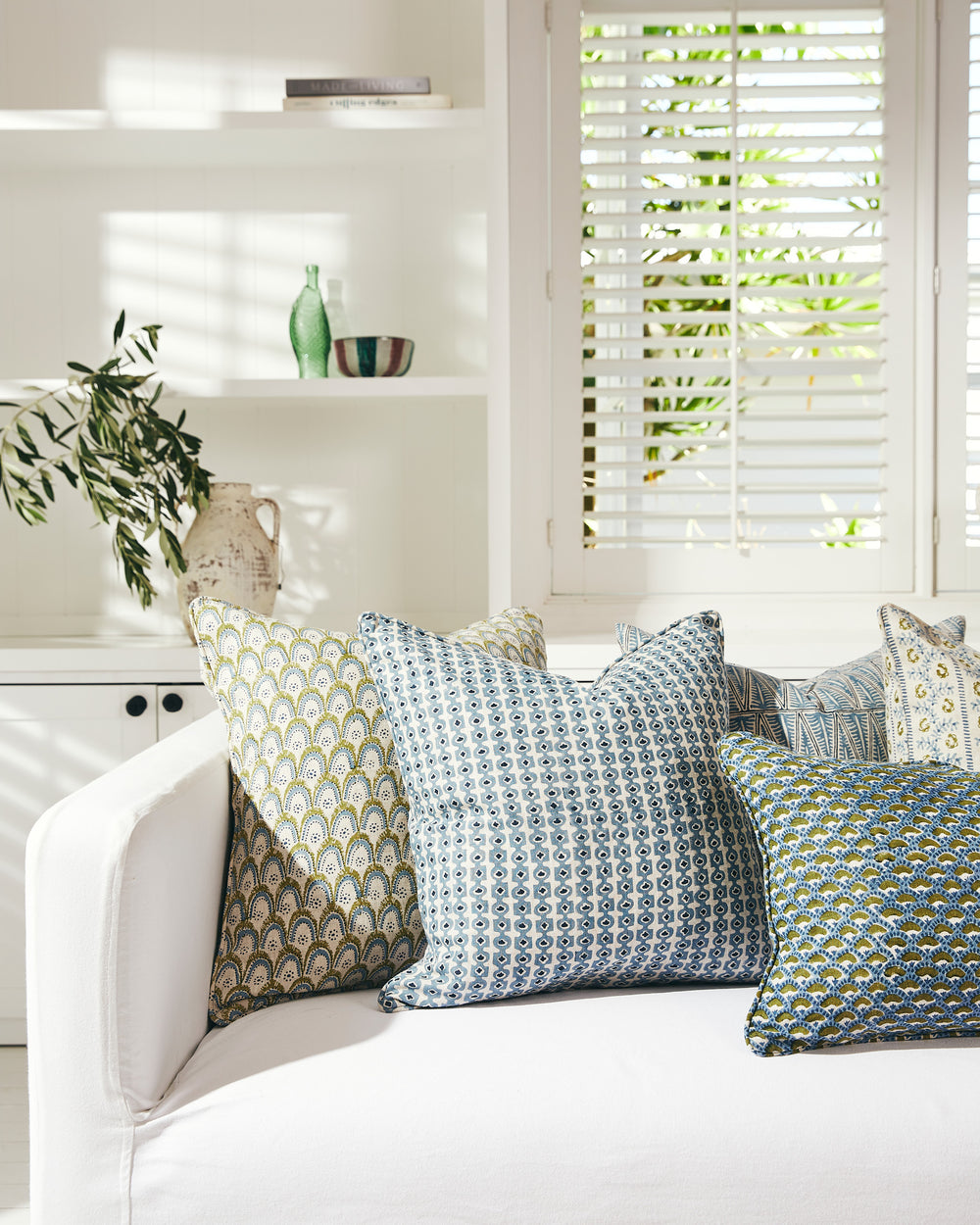 Naples Moss Azure Cushion