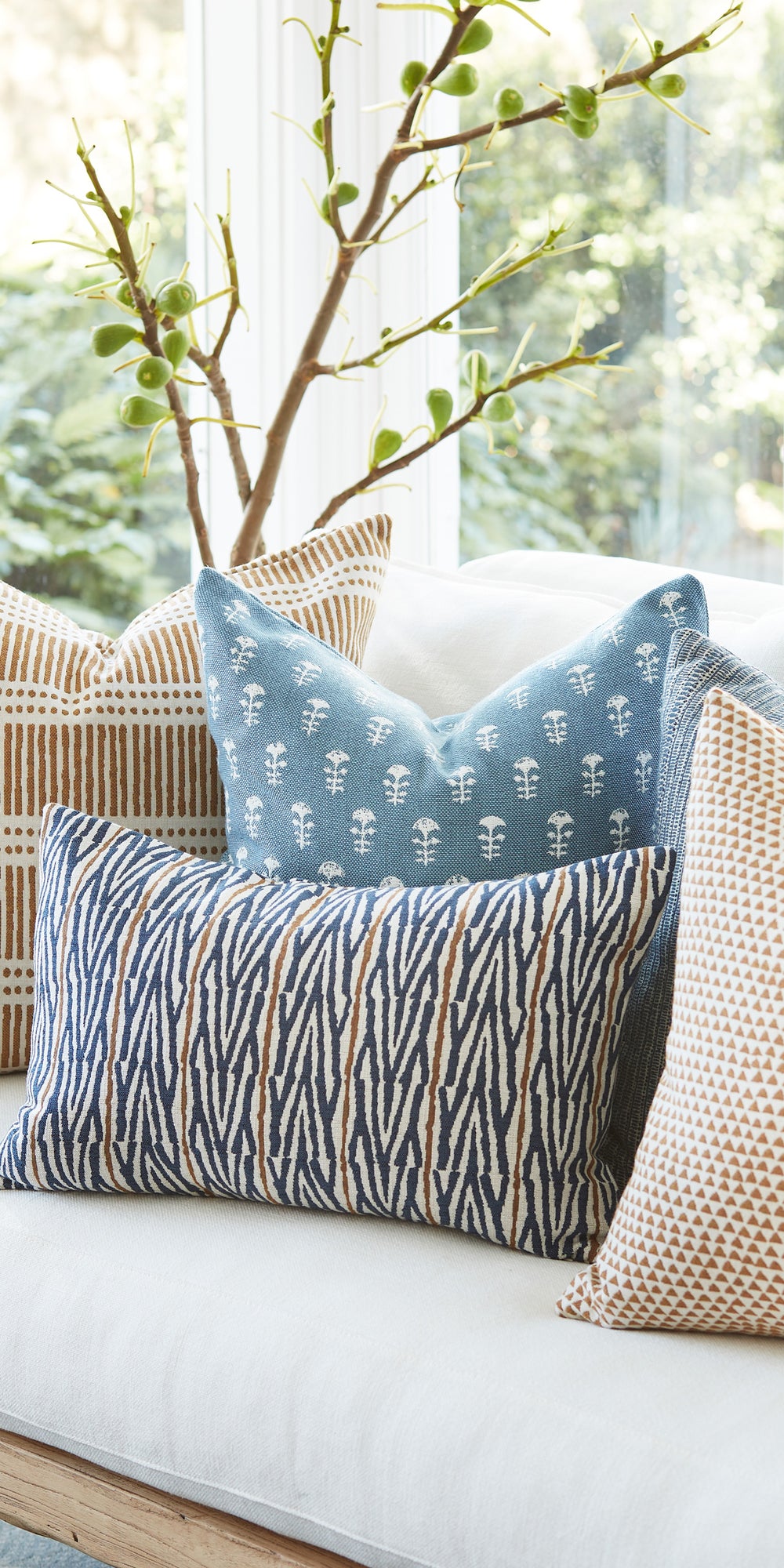 Yukka Sky Blue Outdoor Cushion in - Cushions - Walter G Australia