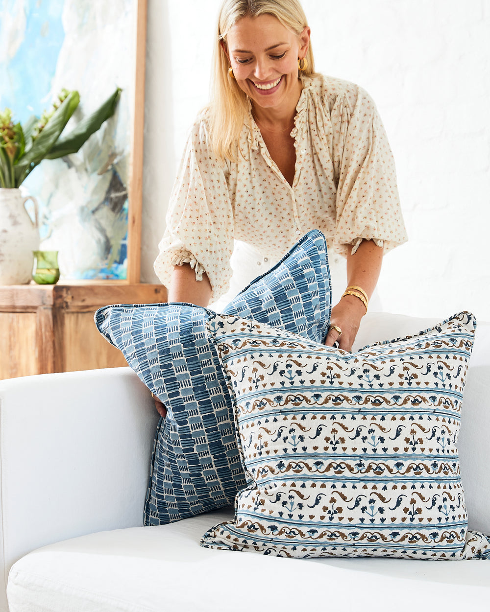 Toulouse Tobacco Cushion in - Cushions - Walter G Australia