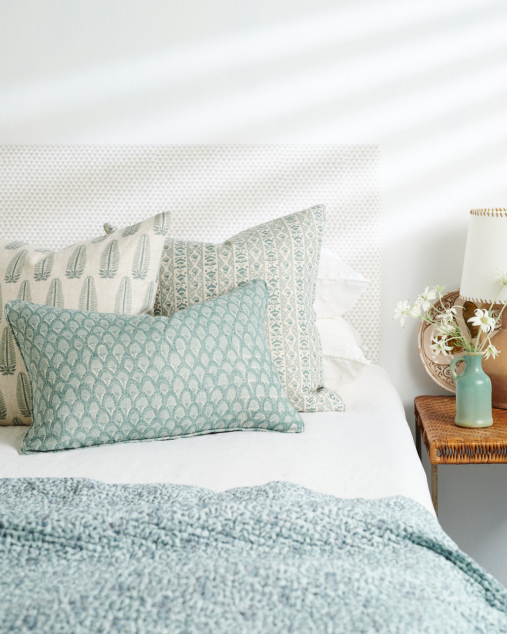Akola Celadon Cushion